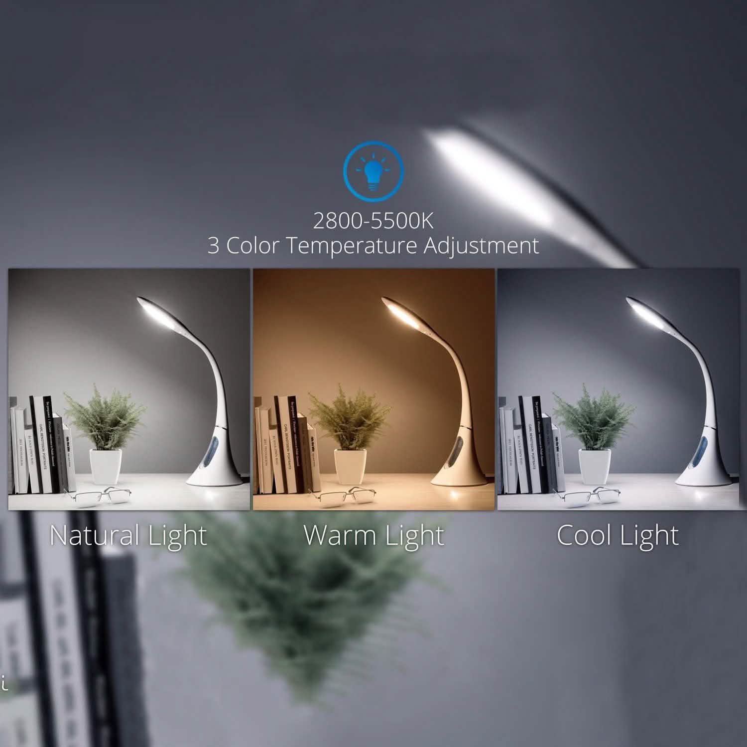 EROS Flexible Gooseneck Dimmable LED Desk Lamp Lighting & Decor - DailySale