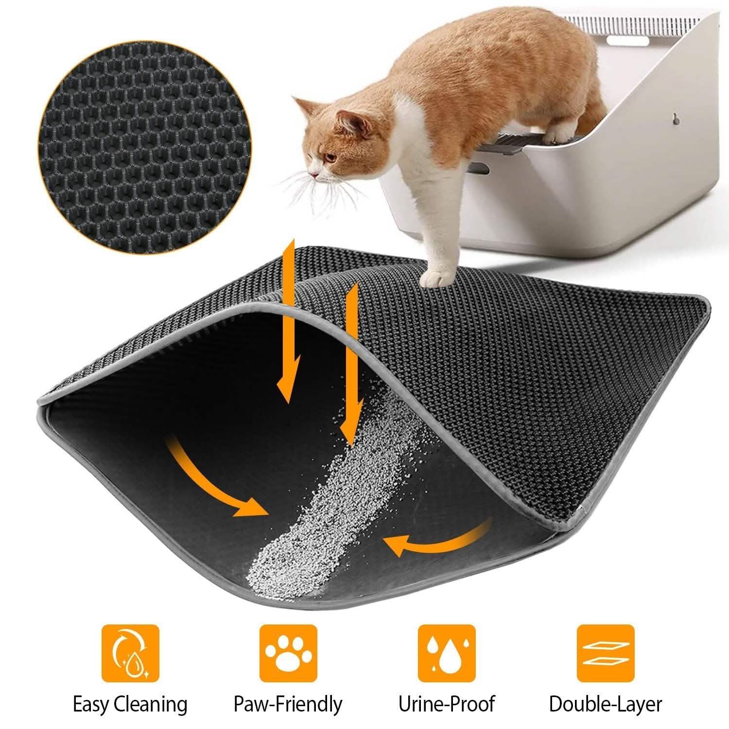 EVA Honeycomb Double Layer Cat Litter Mat Pet Supplies - DailySale