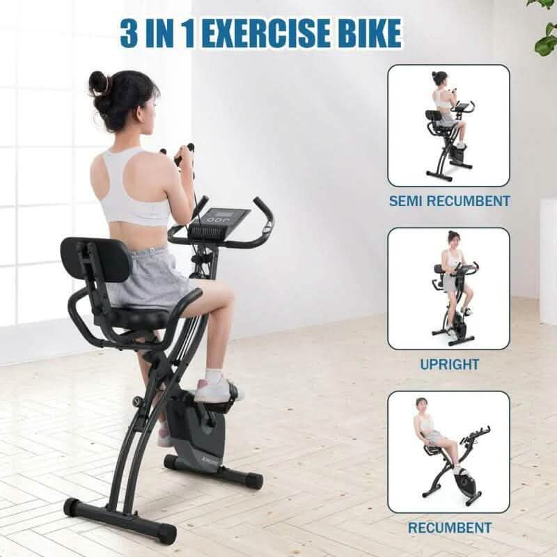 Exercise Stationary Folding Bike Fitness - DailySale