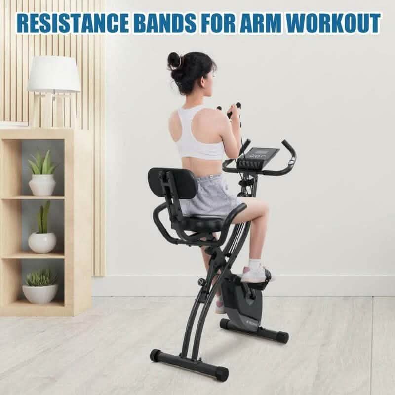 Exercise Stationary Folding Bike Fitness - DailySale
