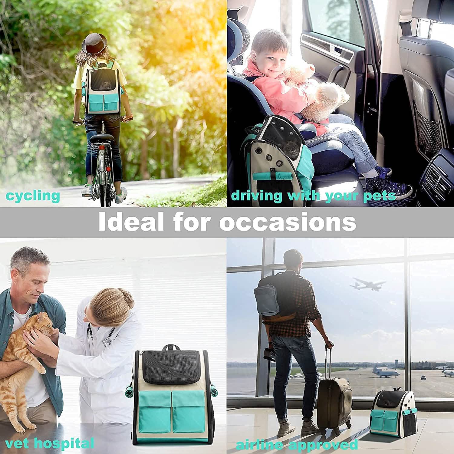 Expandable Pet Backpack Carrier Pet Supplies - DailySale