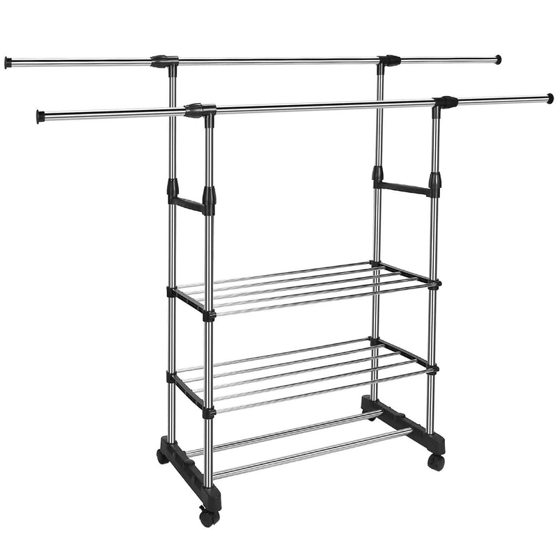 Extendable Garment Hanging Rack Closet & Storage - DailySale