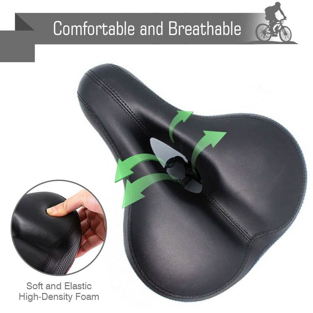 Extra Wide Big Bum Bike Seat Soft & Comfort Padded MTB Road Bicycle Gel Saddle Cushion Sports & Outdoors - DailySale