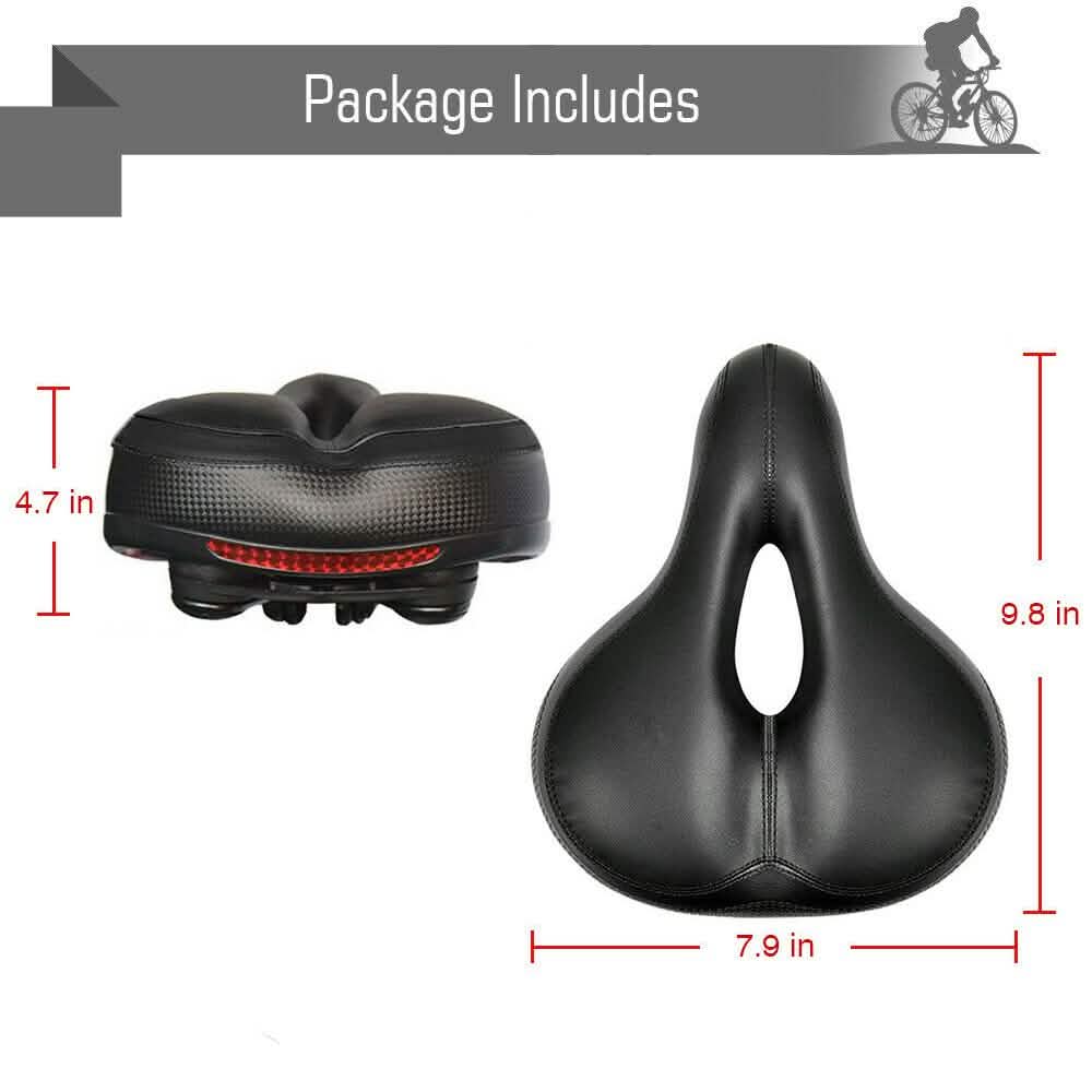 Extra Wide Big Bum Bike Seat Soft & Comfort Padded MTB Road Bicycle Gel Saddle Cushion Sports & Outdoors - DailySale