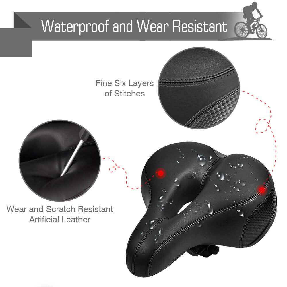 Extra Wide Big Bum Bike Seat Soft & Comfort Padded MTB Road Bicycle Gel Saddle Cushion Sports & Outdoors - DailySale