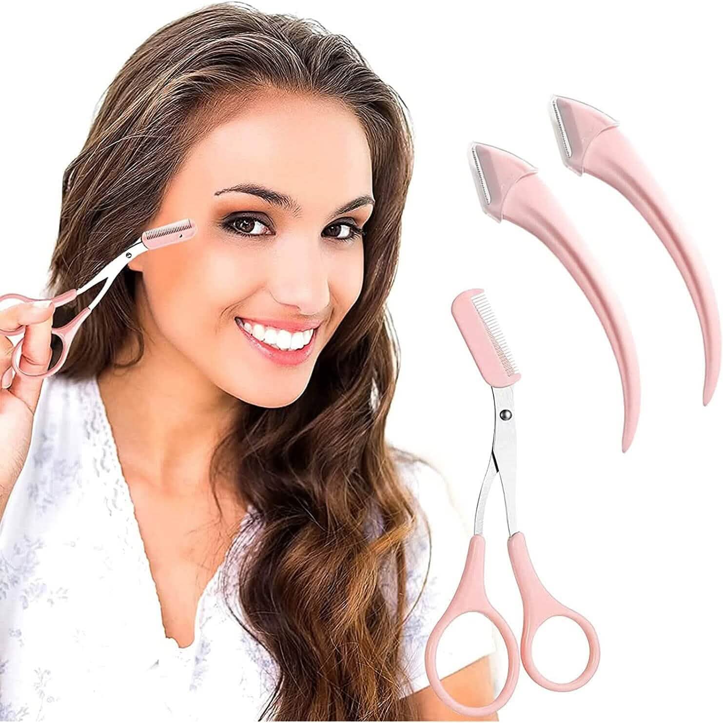 Eyebrow Trimmer Scissors with Comb Beauty & Personal Care - DailySale