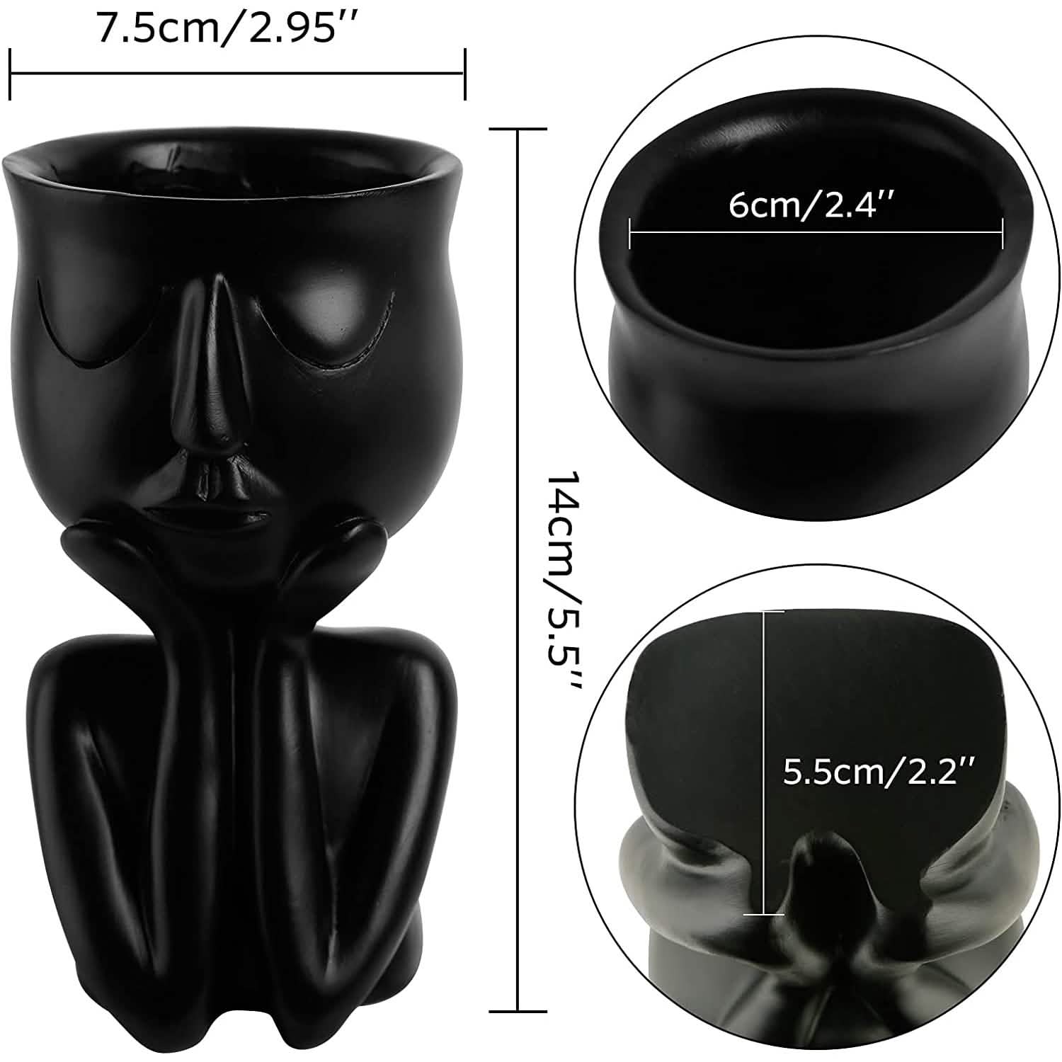 Face Flower Pot Head Planter Garden & Patio - DailySale