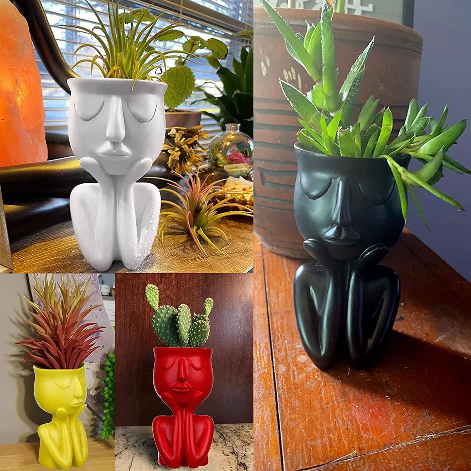 Face Flower Pot Head Planter Garden & Patio - DailySale