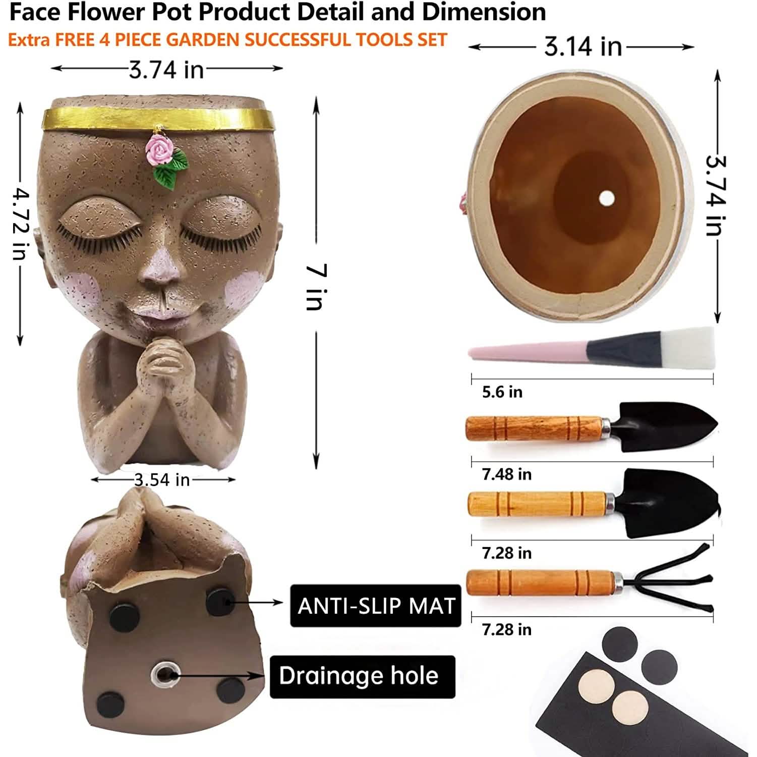 Face Planters Pots Unique Head Planter Furniture & Decor - DailySale