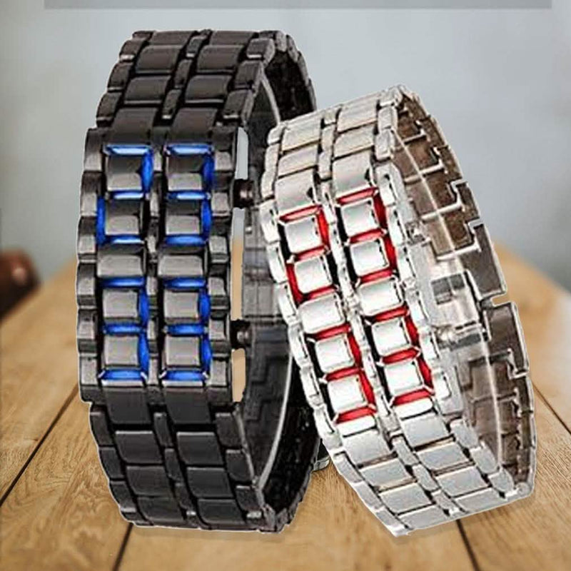 Faceless Unisex Stainless Steel Titanium Waterproof LED Watch Men's Apparel - DailySale