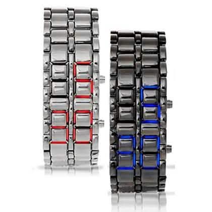 Faceless Unisex Stainless Steel Titanium Waterproof LED Watch Men's Apparel - DailySale