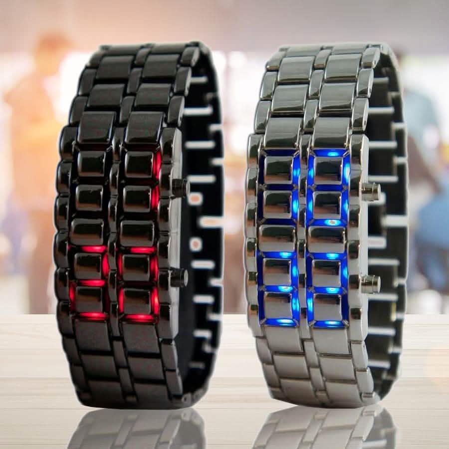 Faceless Unisex Stainless Steel Titanium Waterproof LED Watch Men's Apparel - DailySale