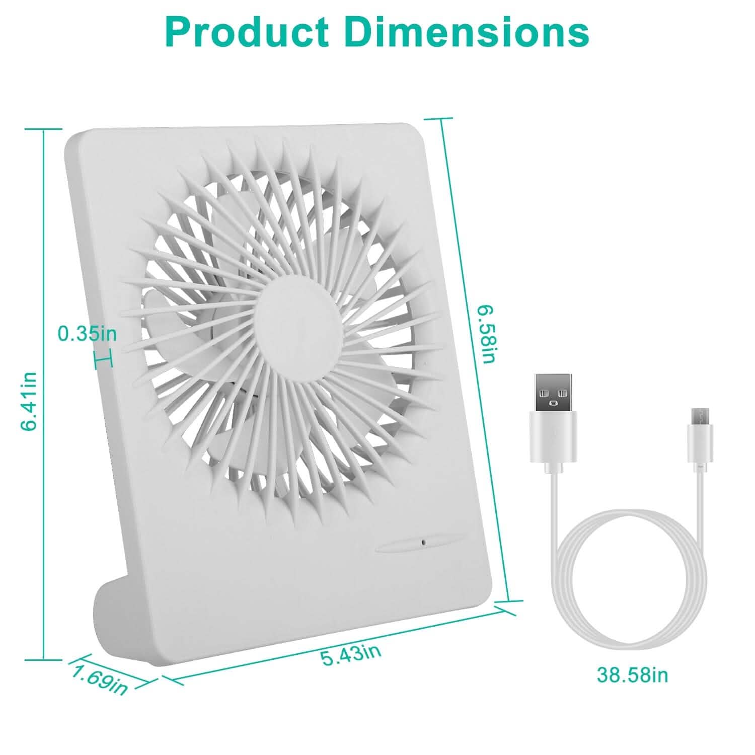 Fan USB Rechargeable Table Portable Desk Cooling Fan Household Appliances - DailySale
