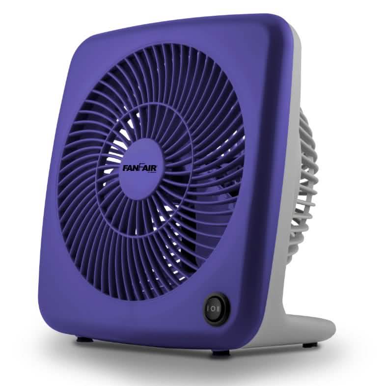 FanFair 7" Personal Box Fan Household Appliances Blue - DailySale