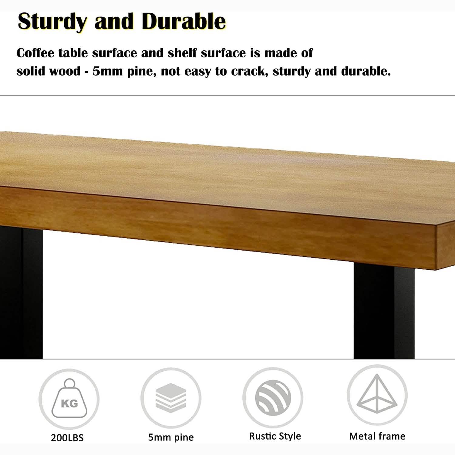 Farmhouse Living Room Coffee Table Furniture & Decor - DailySale