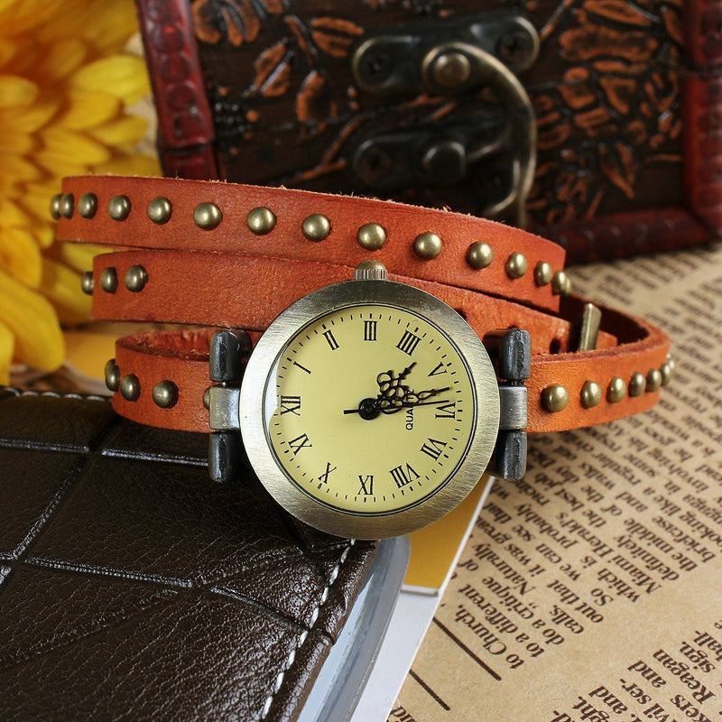 Fashionable River Leather Belt Retro Watch