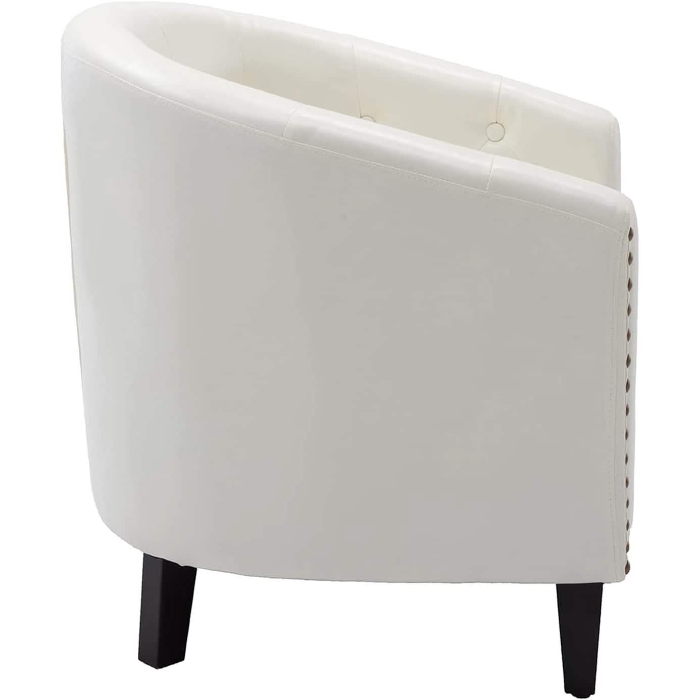 Faux Leather Club Chair Bucket Chair Upholstered Tub Chair Furniture & Decor - DailySale