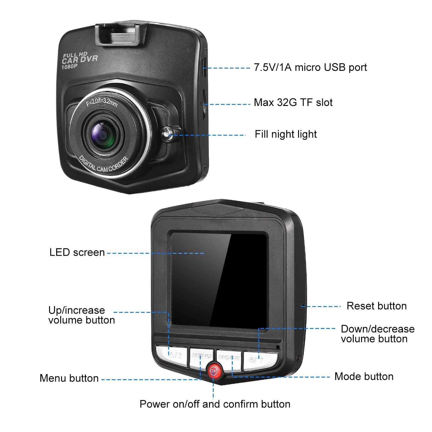 FHD 1080P Car DVD Dash Cam Vehicle Video Recorder Automotive - DailySale