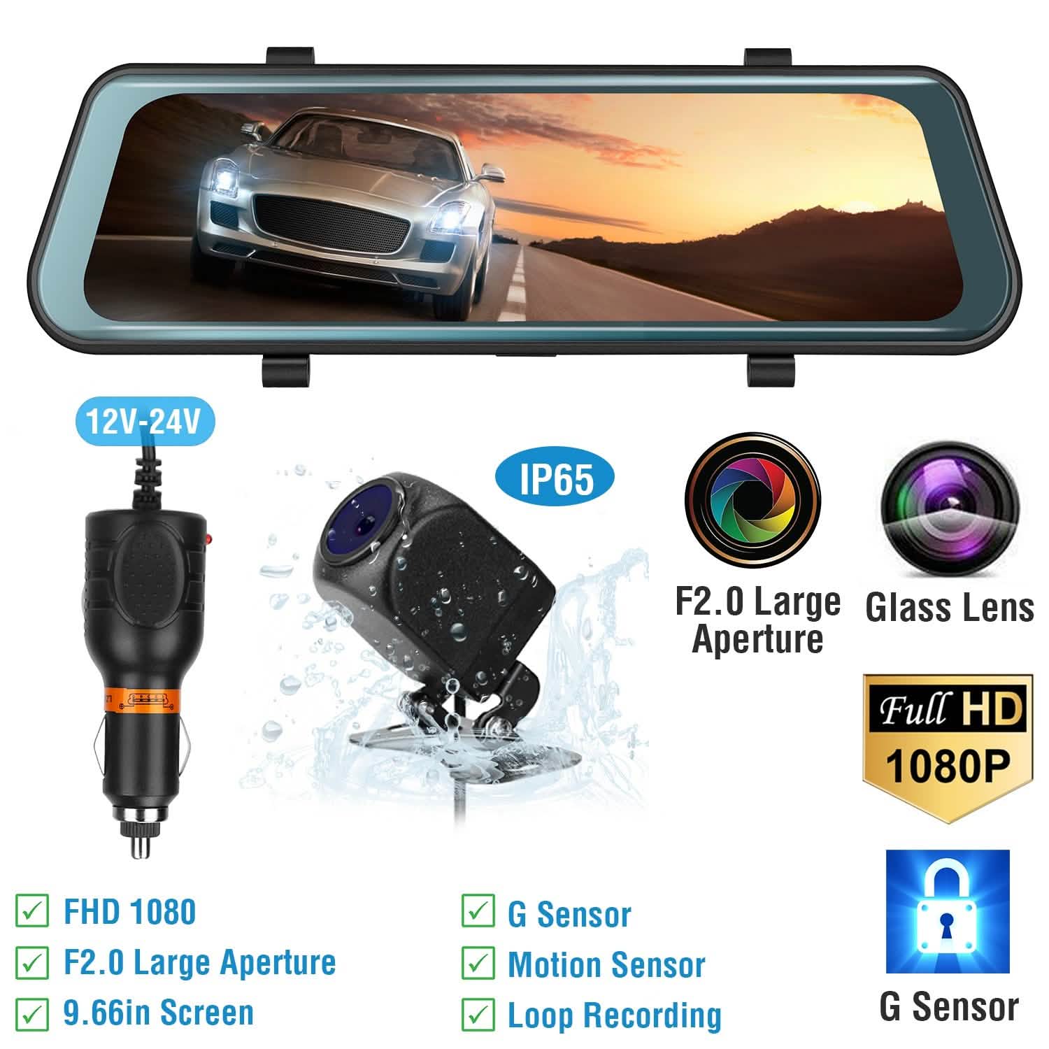 FHD 1080P Car DVR Dash Camera with G-Sensor Automotive - DailySale