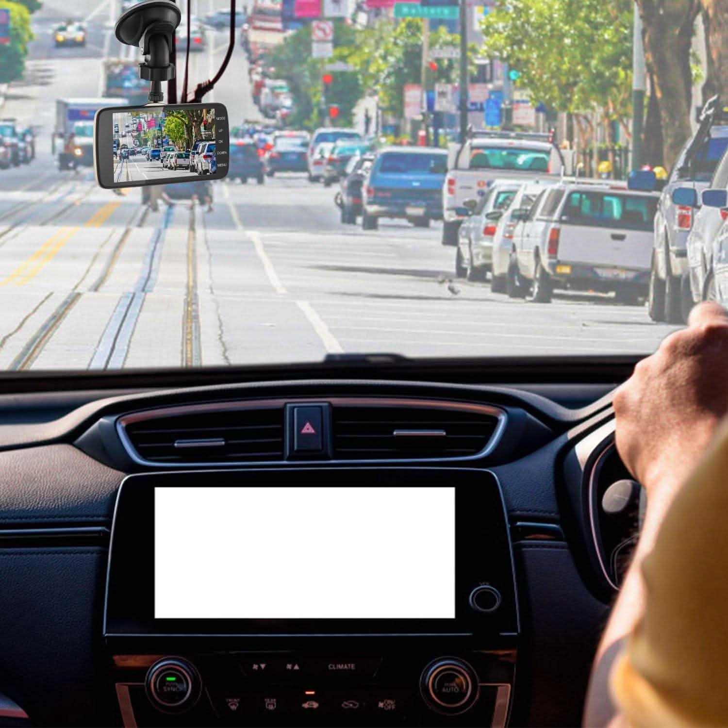 FHD 1080P Dash Cam 4" Screen Dual Cameras Automotive - DailySale