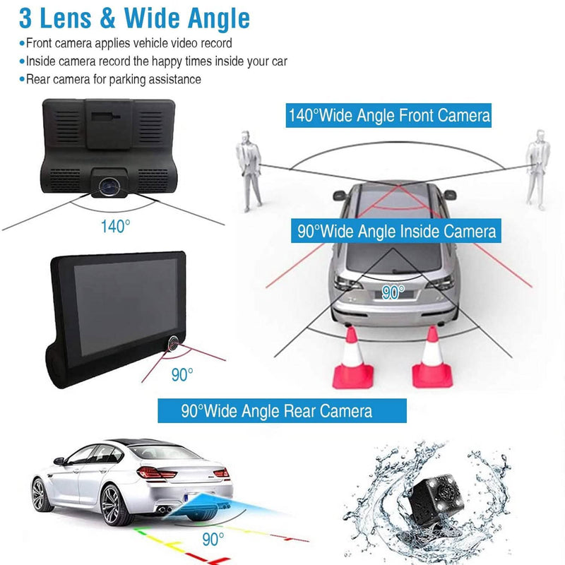FHD 1080P Touchscreen Car DVR Dash Camera Automotive - DailySale