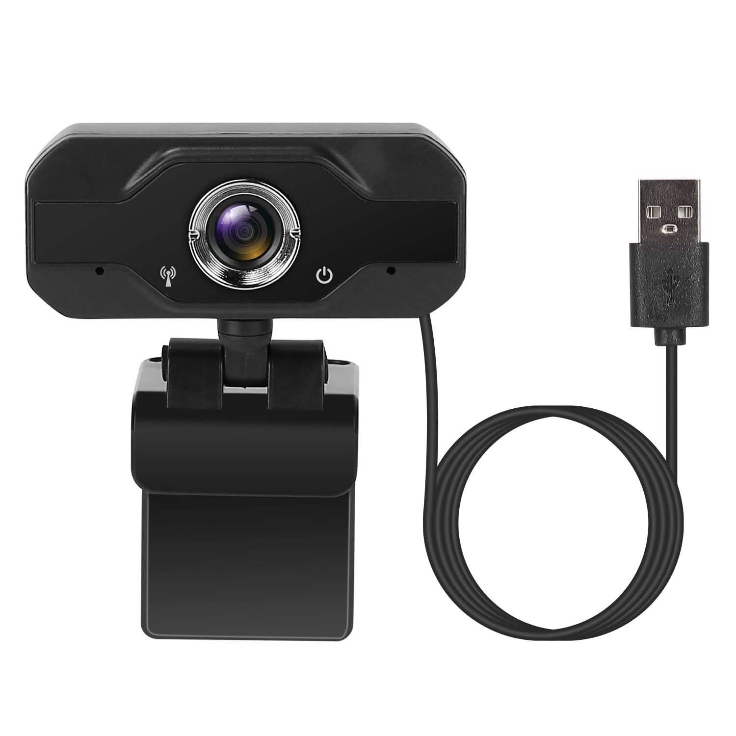 FHD 1080P USB Webcam with 360° Rotatable Clip Computer Accessories - DailySale