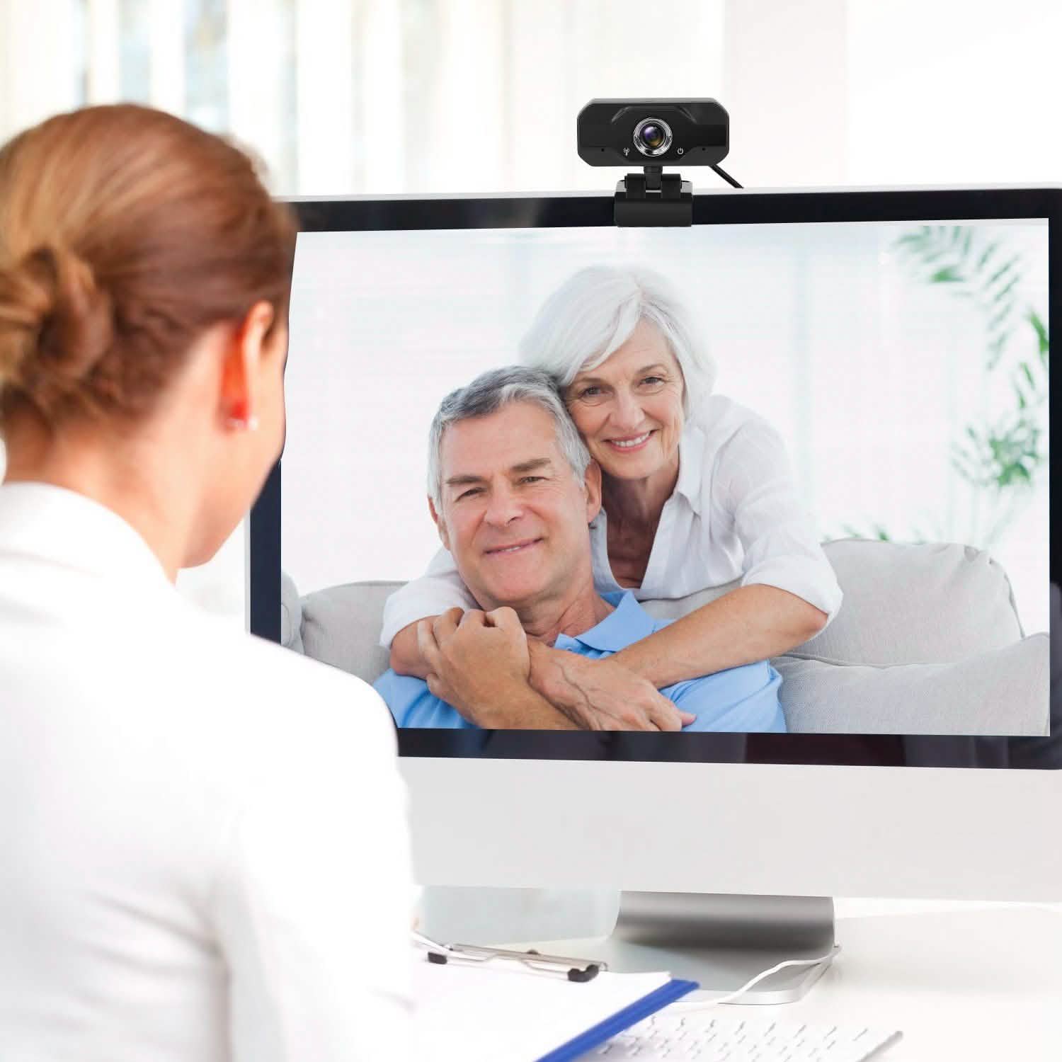 FHD 1080P USB Webcam with 360° Rotatable Clip Computer Accessories - DailySale