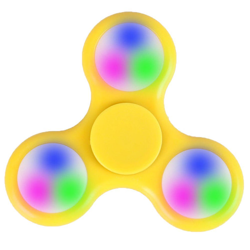 Fidget Spinner Stress and Anxiety Reliever Toy - Assorted Colors and Styles Toys & Games Yellow LED - DailySale