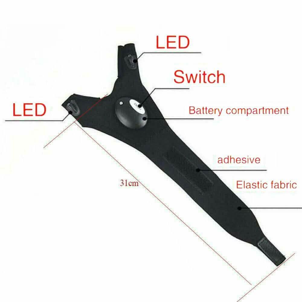 Fingerless LED Flashlight Gloves Auto Repair Fishing Hiking Sports & Outdoors - DailySale