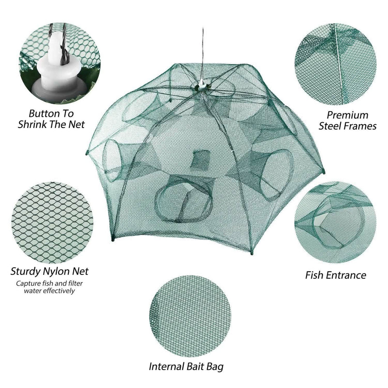 Fishing Trap Net Portable - Fishing Bait Trap Sports & Outdoors - DailySale
