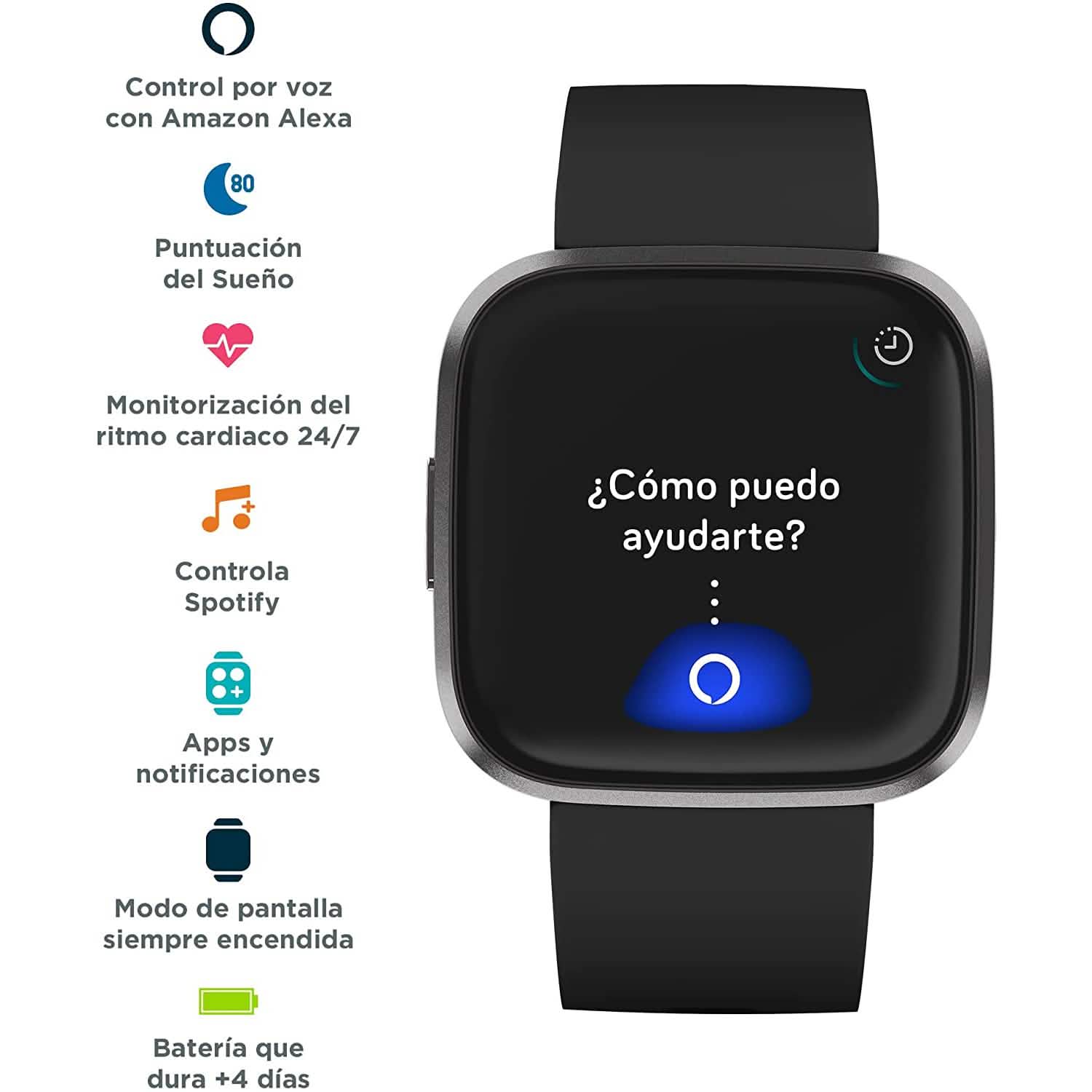 Fitbit Versa 2 Health and Fitness Smartwatch Smart Watches - DailySale
