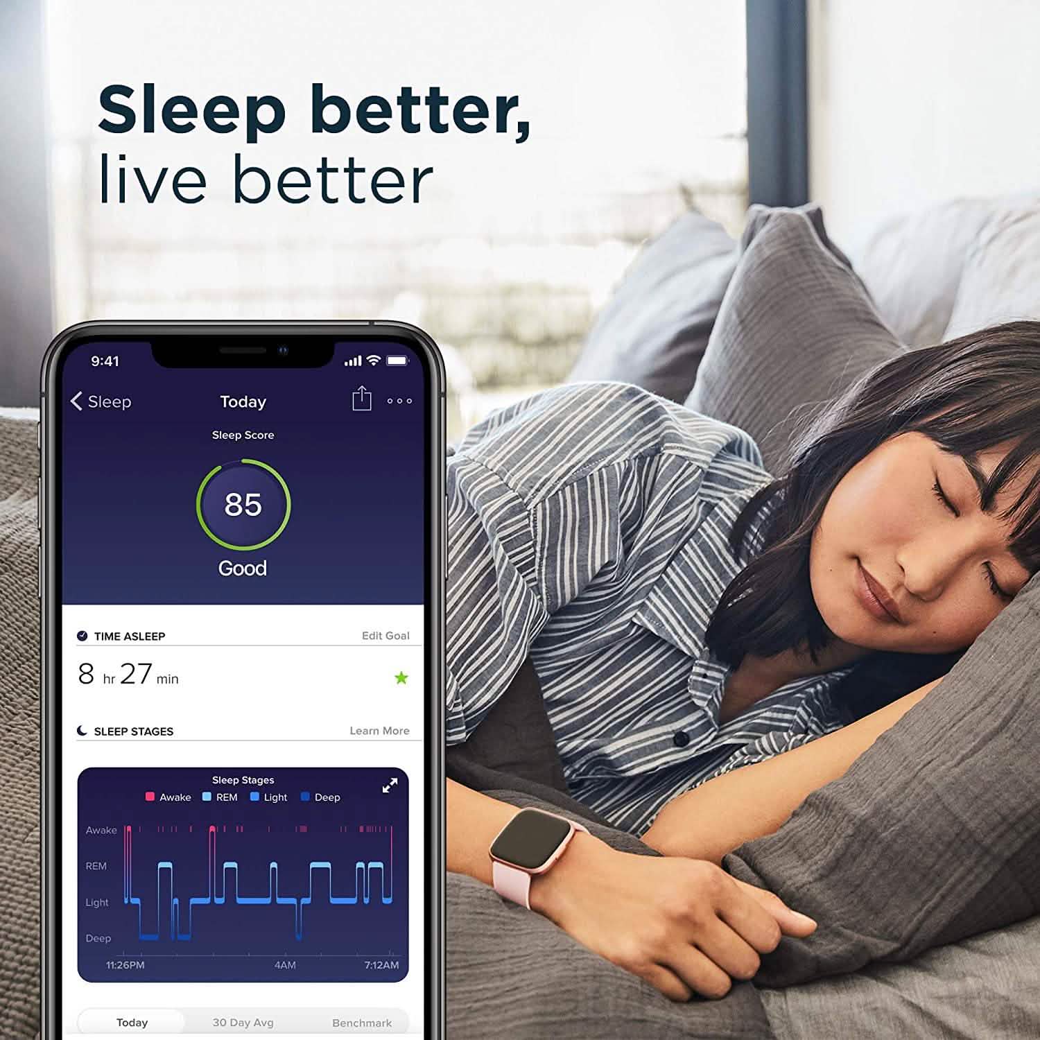 Fitbit Versa 2 Health and Fitness Smartwatch Smart Watches - DailySale