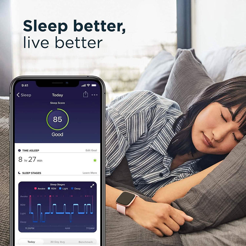 Fitbit Versa 2 Health and Fitness Smartwatch Smart Watches - DailySale