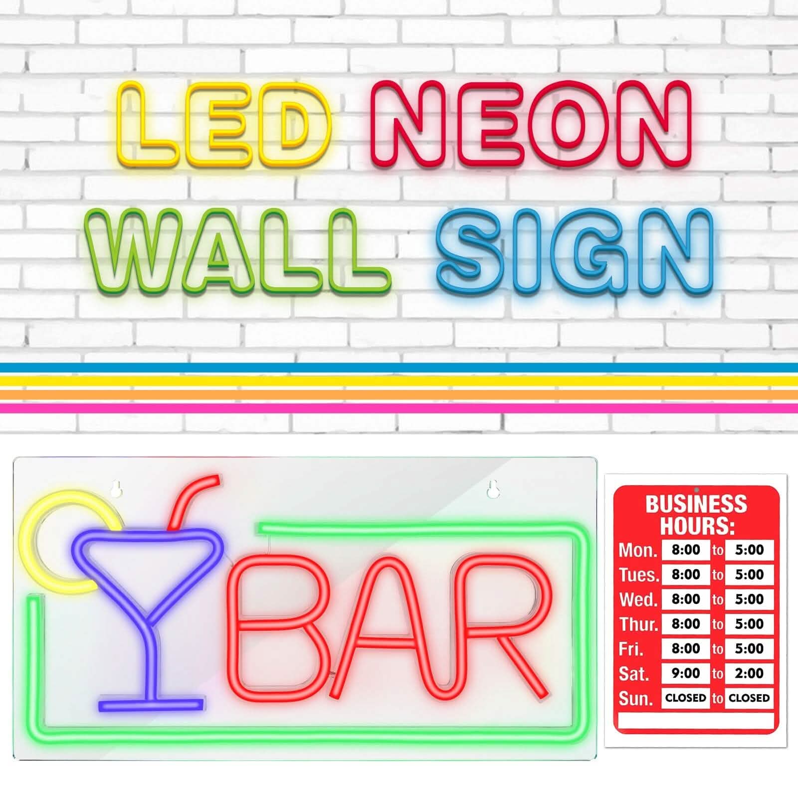FITNATE 3D Art USB Powered LED Open Display Board Decorate Furniture & Decor - DailySale