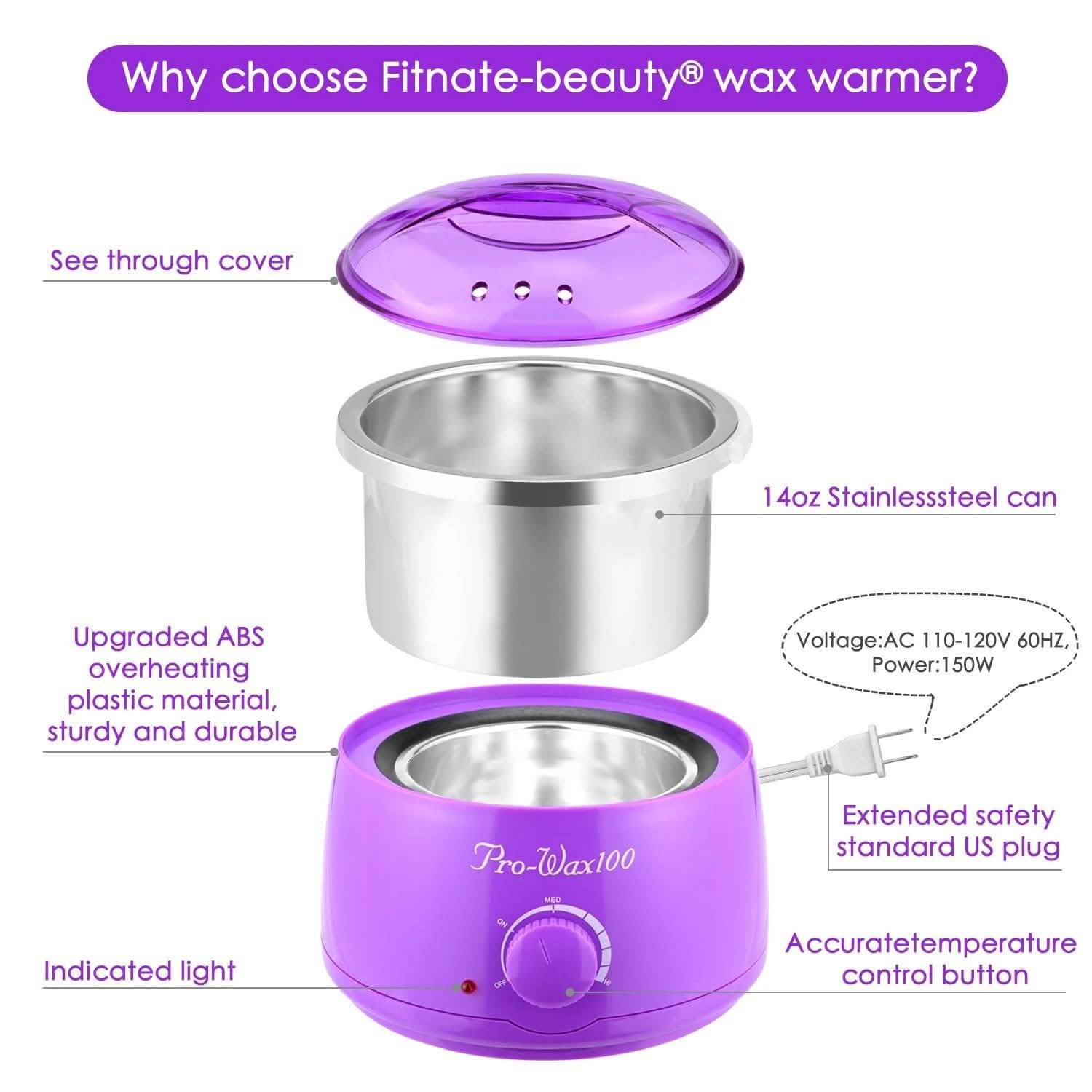 Fitnate Hair Removal Hot Wax Warmer Set Beauty & Personal Care - DailySale