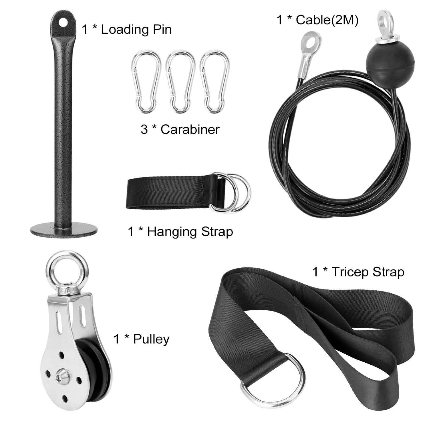 Fitness DIY Pulley Cable Machine Attachment System Training Equipment Fitness - DailySale