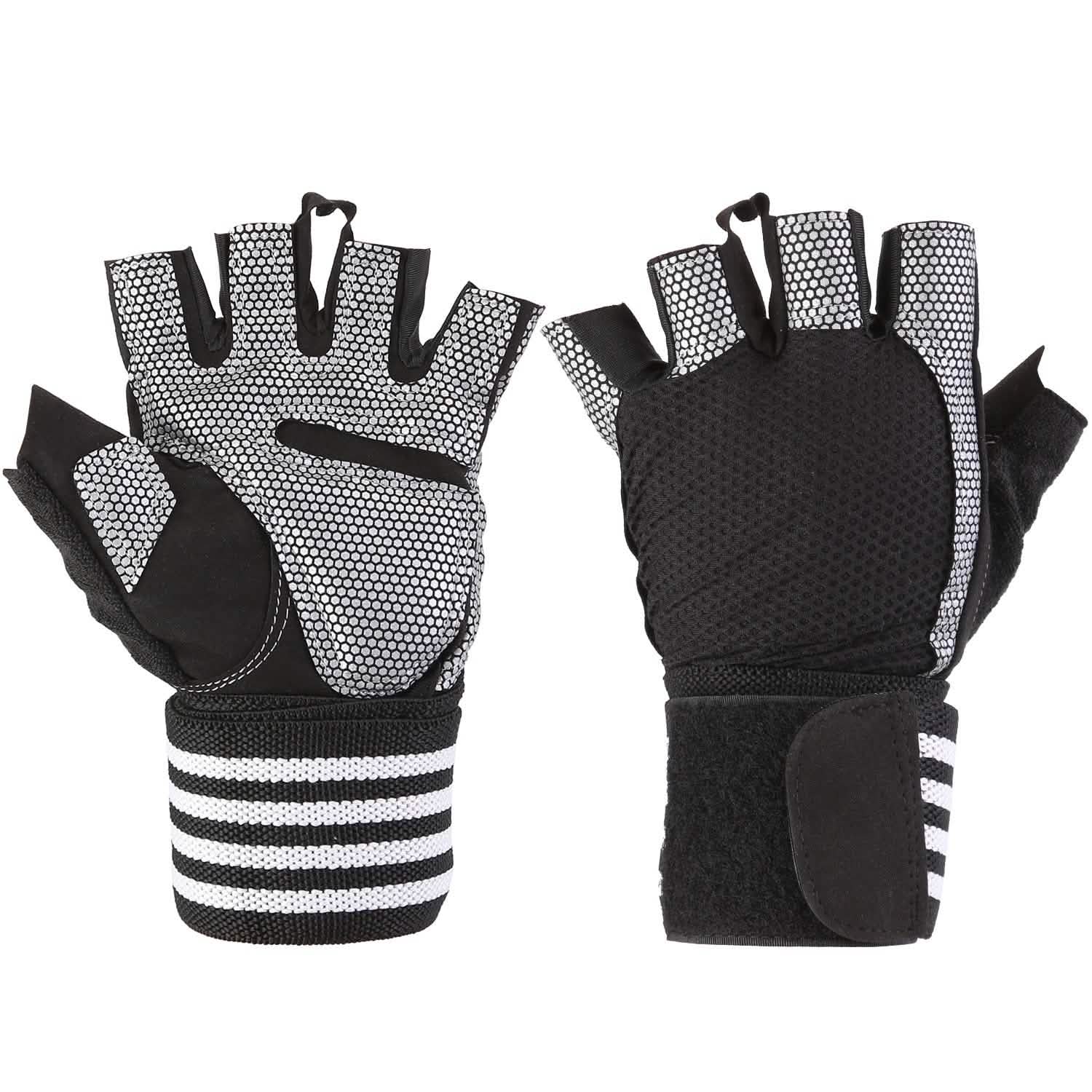 Fitness Workout Gloves with Wrist Wrap Strap Fitness - DailySale