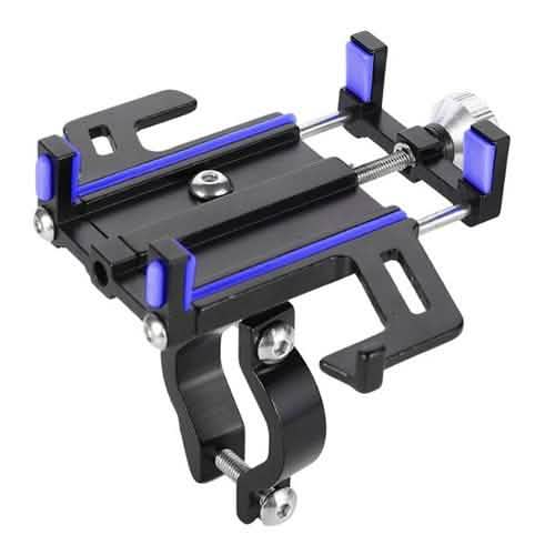 Five-Jaw Mobile Phone Holder Motorcycle Navigation Support Smartphone Bracket Mobile Accessories Blue - DailySale