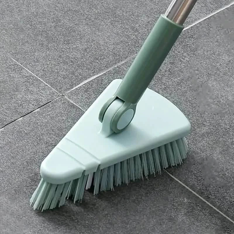 Floor Scrub Brush Long Handle Detachable Stiff Bristles in blue