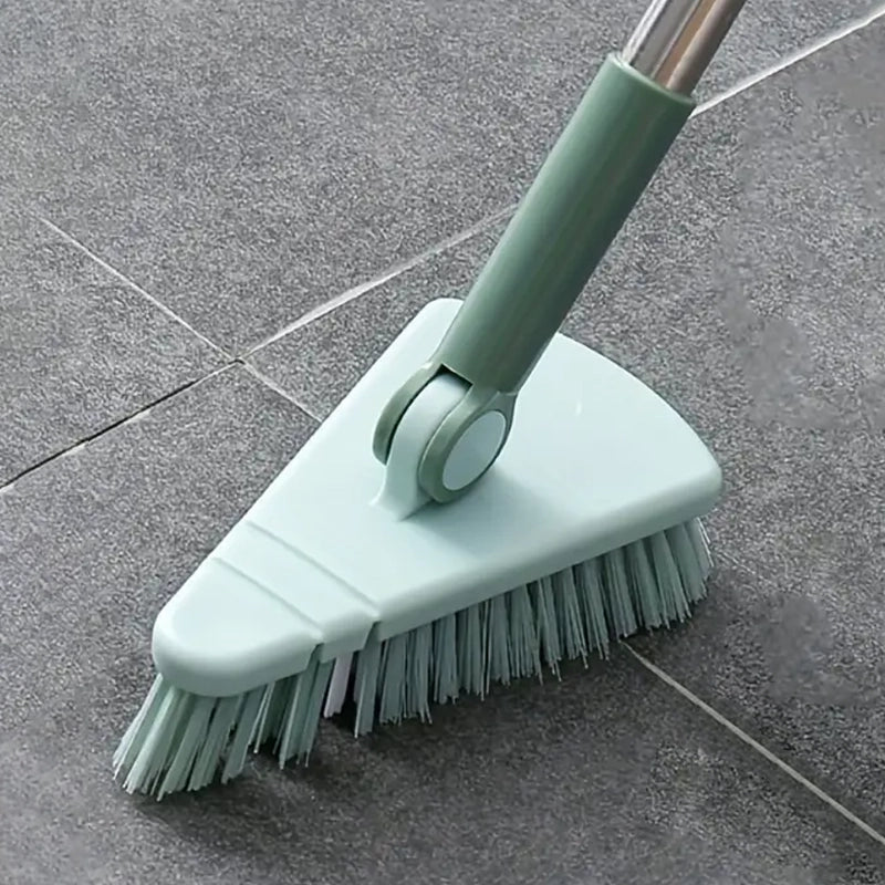 Floor Scrub Brush Long Handle Detachable Stiff Bristles in blue