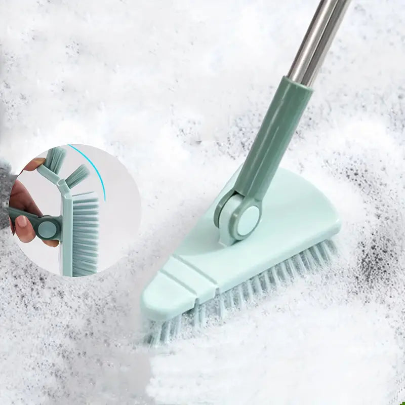Floor Scrub Brush Long Handle Detachable Stiff Bristles