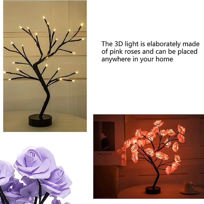 Flower Rose Tree Lamp Indoor Lighting - DailySale