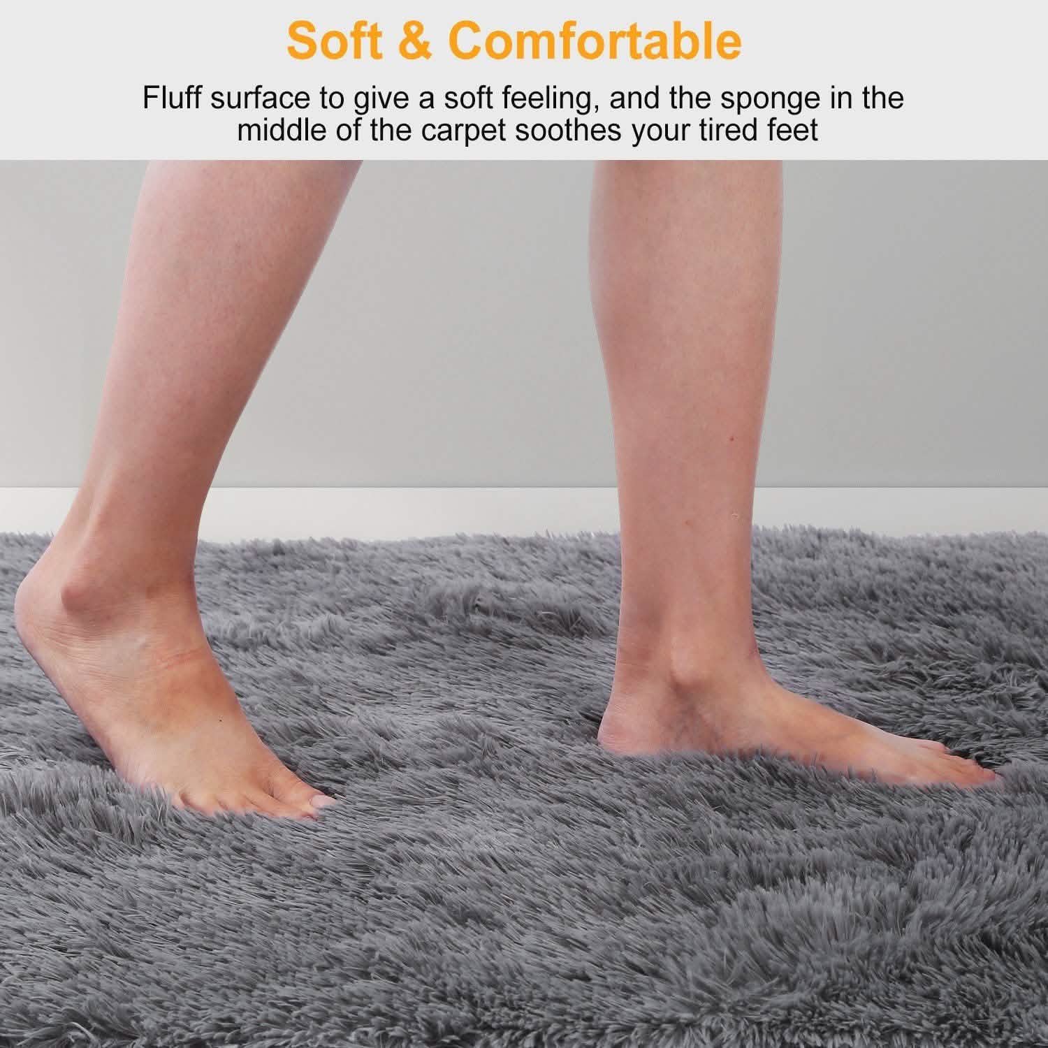 Fluffy Bedroom Anti-Skid Rug Furniture & Decor - DailySale
