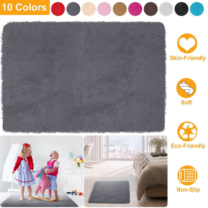 Fluffy Bedroom Anti-Skid Rug Furniture & Decor - DailySale