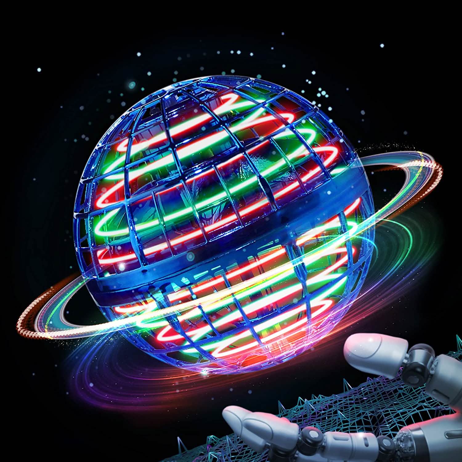 Black Flying Spinner Flying Orb Ball, 2024 Upgraded Flying Ball