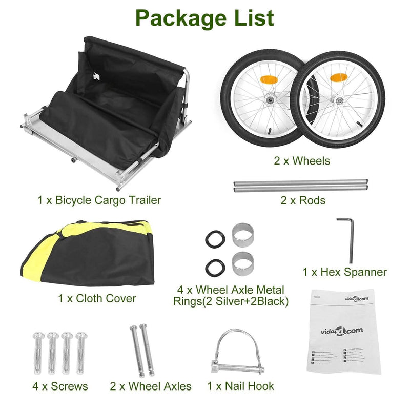 Foldable Bicycle Cargo Wagon Trailer Sports & Outdoors - DailySale