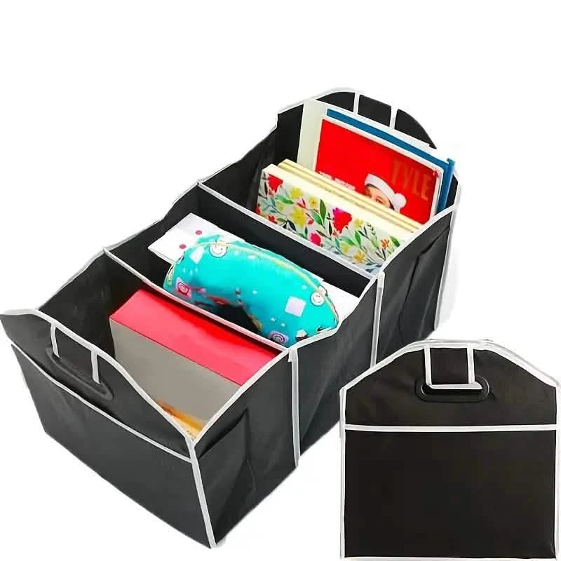 Foldable Black Car Trunk Cargo Storage Bag Automotive - DailySale