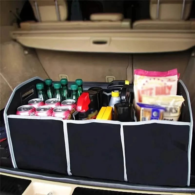 Foldable Black Car Trunk Cargo Storage Bag Automotive - DailySale