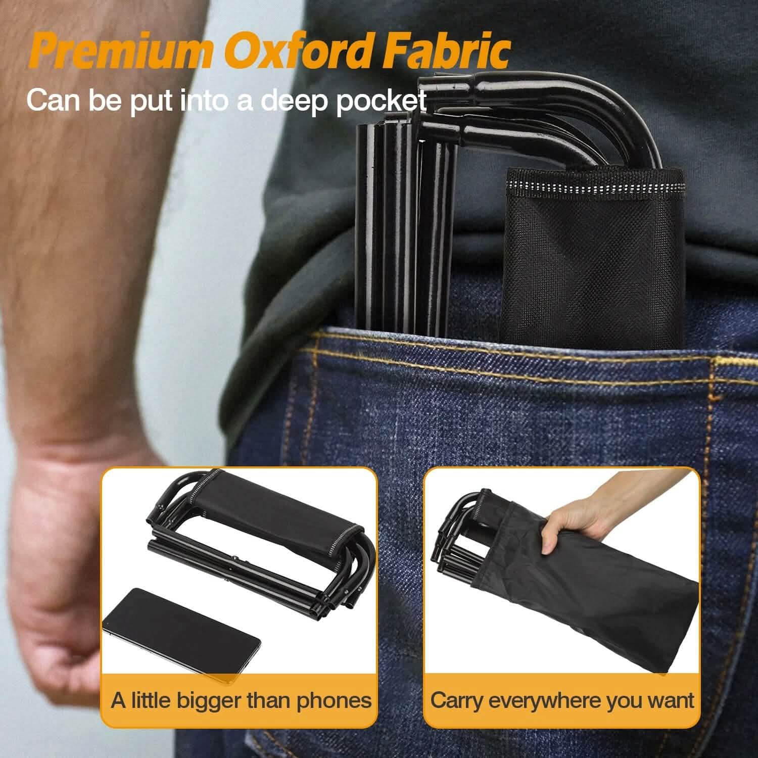 Foldable Camping Stool Portable Travel Chair Sports & Outdoors - DailySale