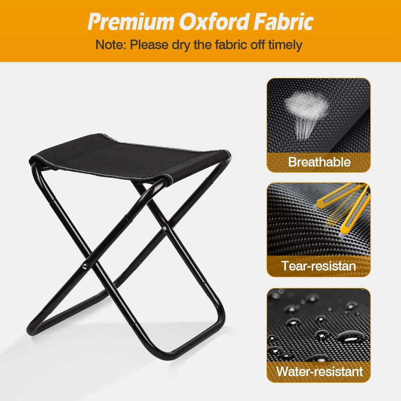 Foldable Camping Stool Portable Travel Chair Sports & Outdoors - DailySale